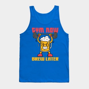 gym now beer later Tank Top